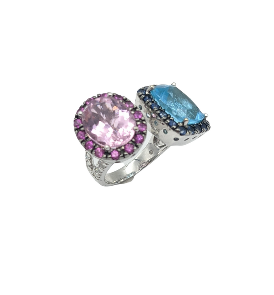 Blue and Pink Topaz Fashion Ring - Dick's Pawn Superstore