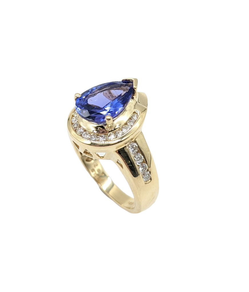 Tanzanite and Diamond Bypass Ring - Dick's Pawn Superstore