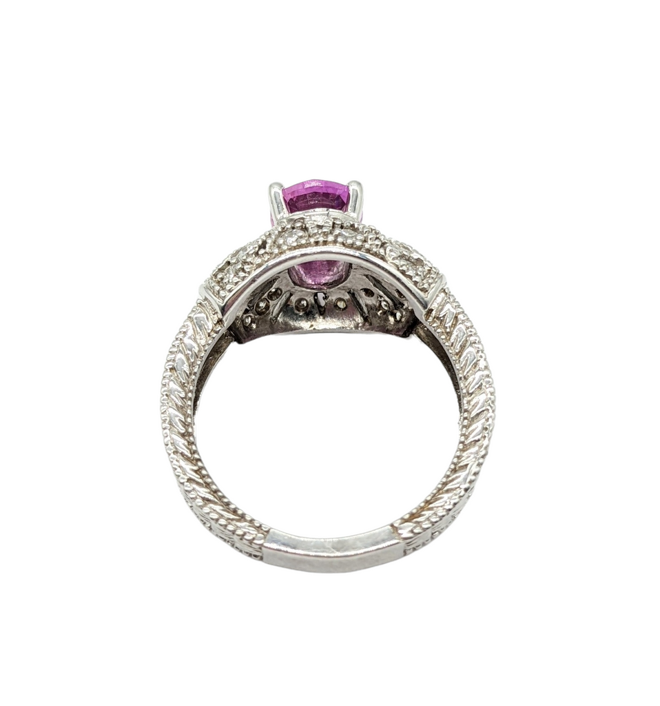 1.50 Carat Total Weight Pink Sapphire and Diamond Ring - Dick's Pawn Superstore