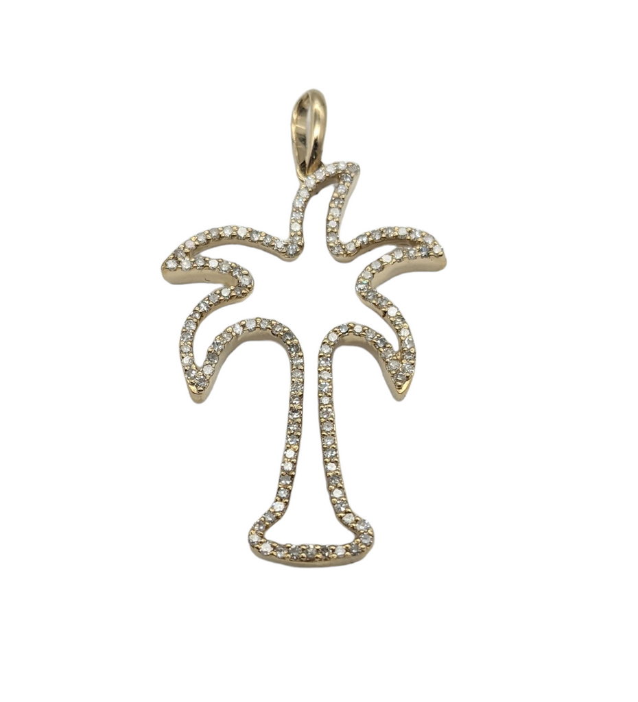 44 Point Total Weight Diamond Palm Tree Pendant - Dick's Pawn Superstore