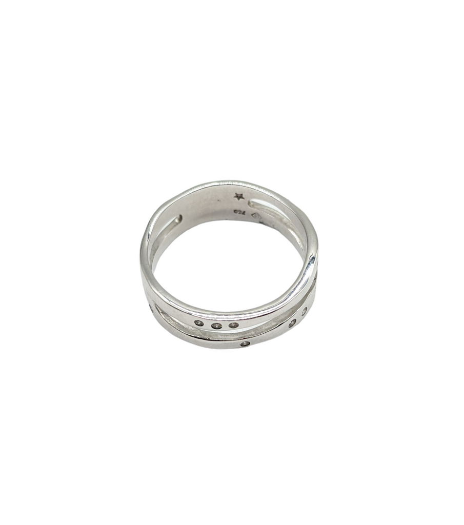 Diamond Chip Gypsy set Double Band Ring - Dick's Pawn Superstore
