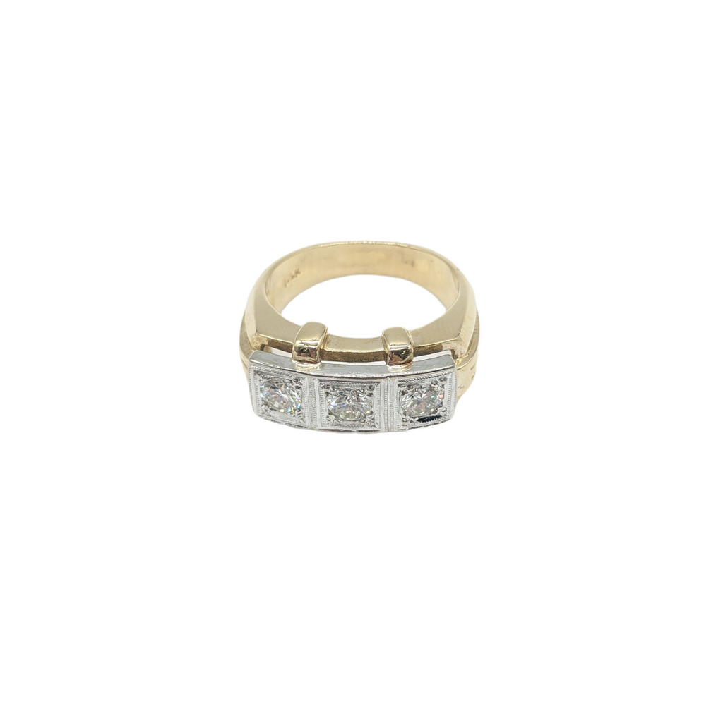 3/4 Carat Total Weight Diamond 3 Inline Mens Ring - Dick's Pawn Superstore