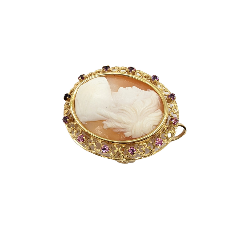 Cameo Pendant / Brooch in 18 Karat Yellow Gold - Dick's Pawn Superstore