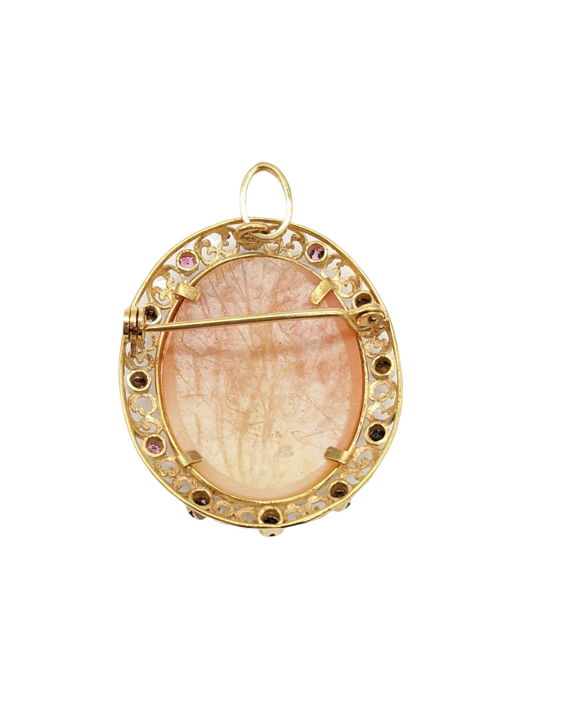 Cameo Pendant / Brooch in 18 Karat Yellow Gold - Dick's Pawn Superstore