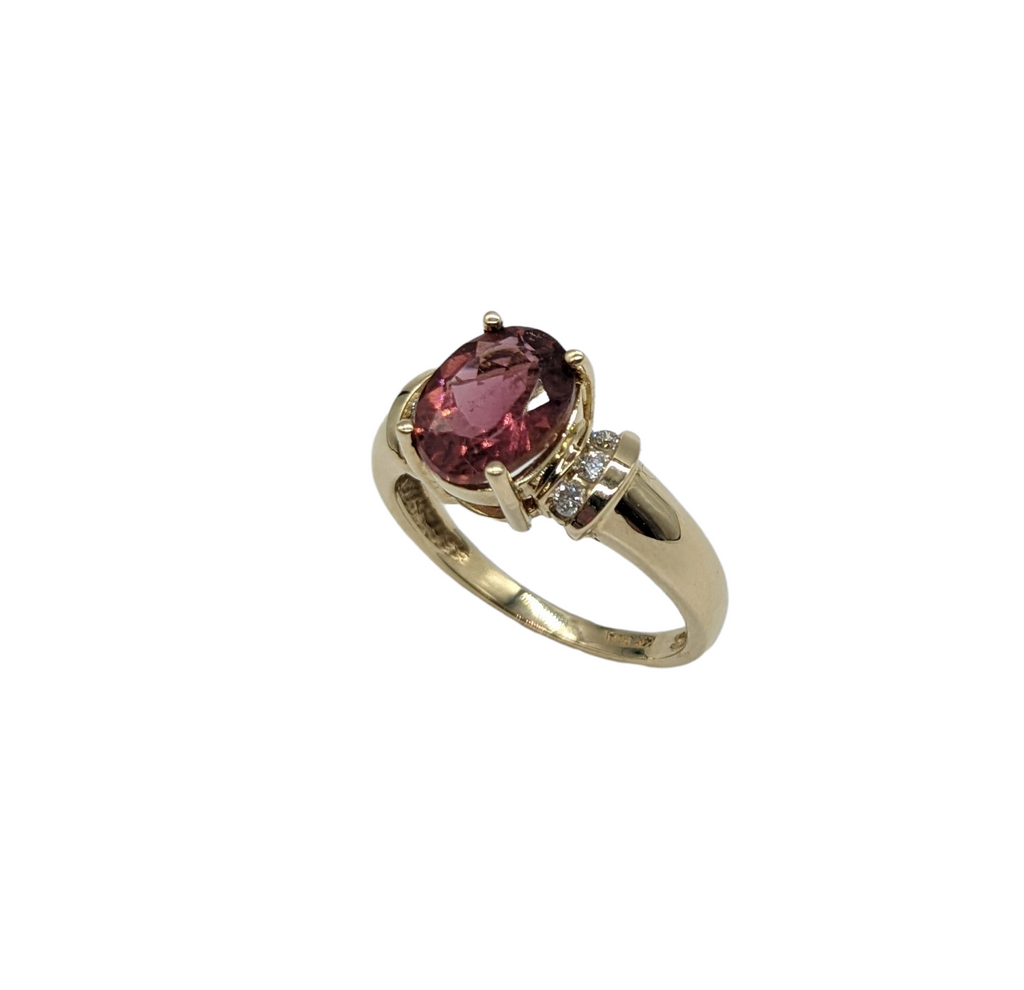 Rhodolite Garnet and 20 PTW Diamond Ring - Dick's Pawn Superstore