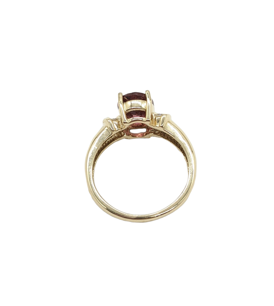 Rhodolite Garnet and 20 PTW Diamond Ring - Dick's Pawn Superstore