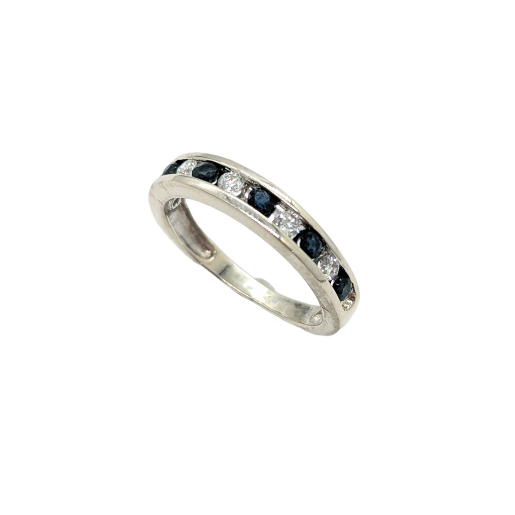 1/4 Carat Total Weight Diamond and Sapphire Band - Dick's Pawn Superstore