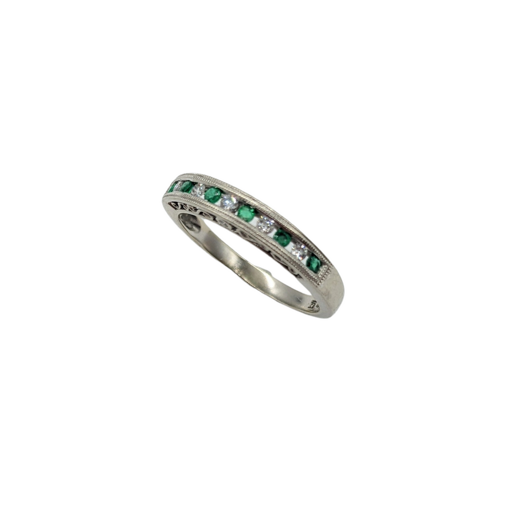 Diamond and Emerald Channel Set Band - Dick's Pawn Superstore