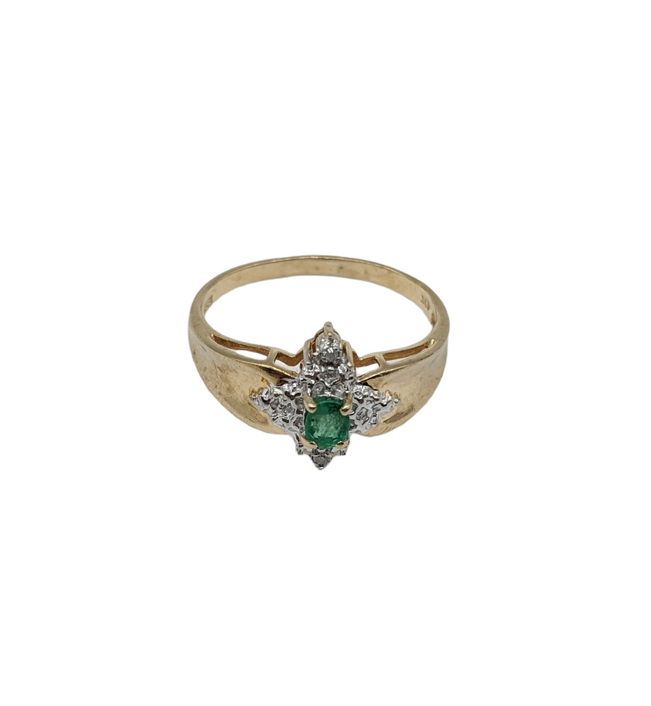 Emerald and Diamond Ladies Fashion Ring - Dick's Pawn Superstore