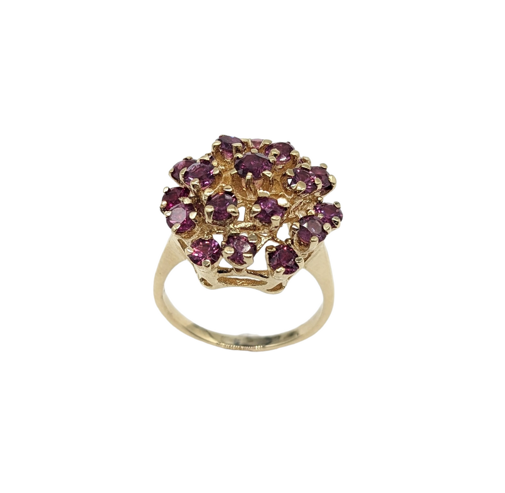 Ruby Cluster Ladies Fashion Ring - Dick's Pawn Superstore