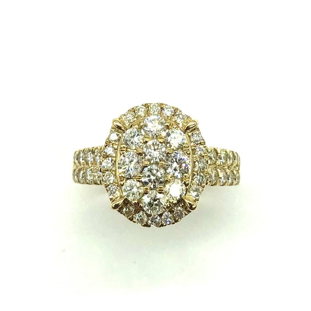 1.65 Ctw Oval Diamond Cluster Ring - Dick's Pawn Superstore