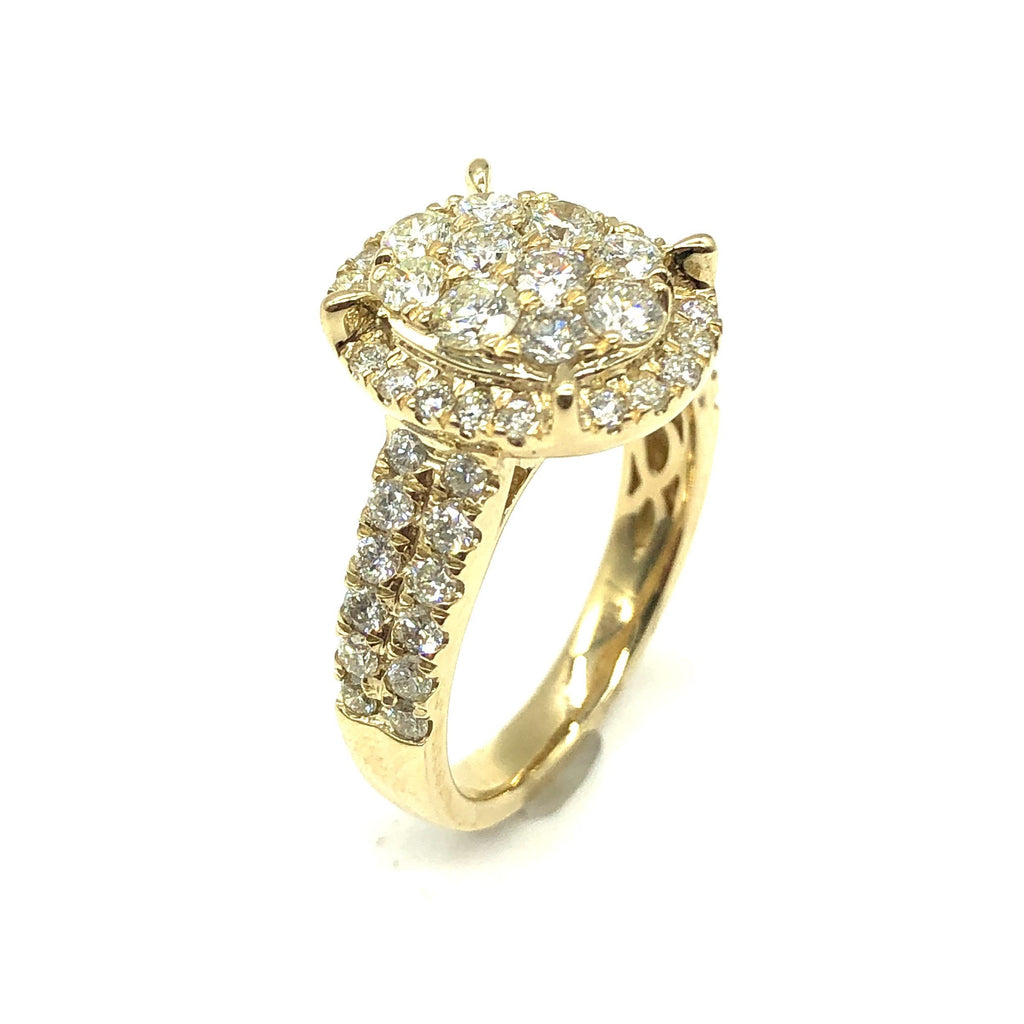 *New* 1.65 ctw Oval Diamond Cluster Ring - Dick's Pawn Superstore