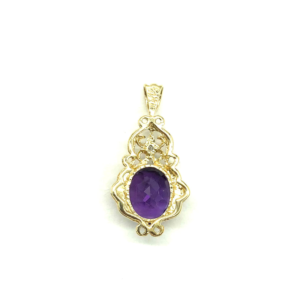 10k Gold Filigree Amethyst Pendant - Dick's Pawn Superstore
