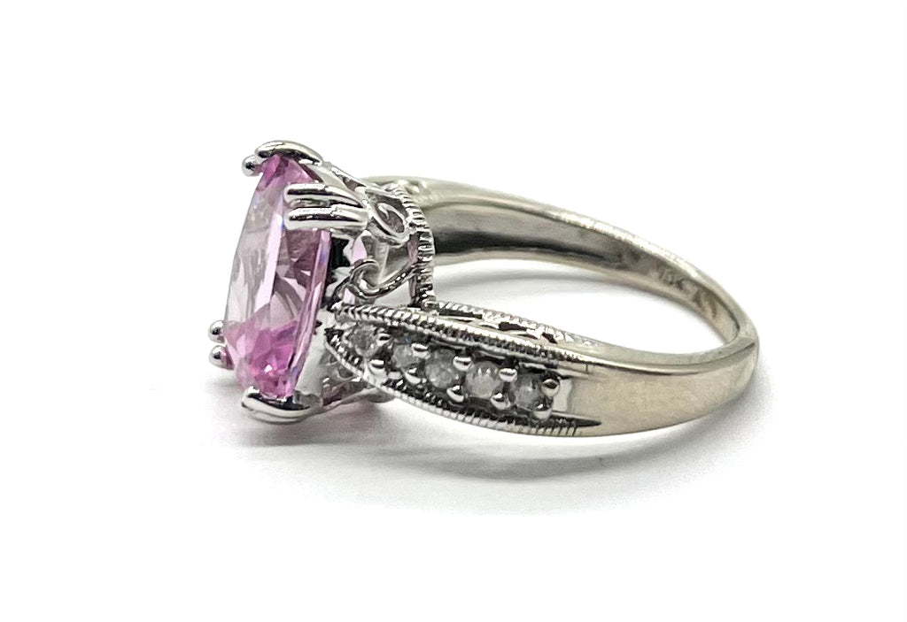 Pink Stone and Diamond Ring - Dick's Pawn Superstore