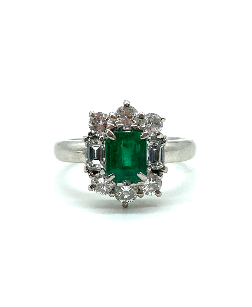 Emerald and Diamond Halo Ring - Dick's Pawn Superstore