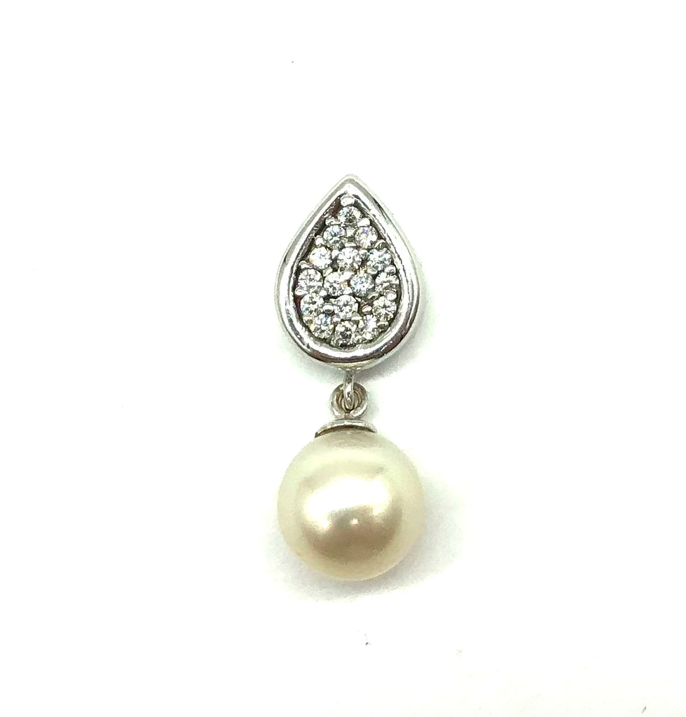 Pearl and Diamond Dangle Pendant - Dick's Pawn Superstore