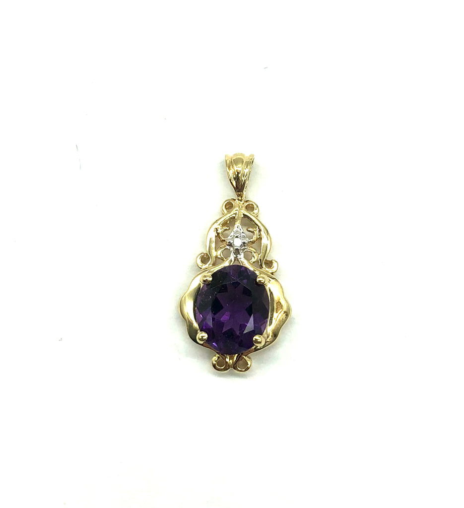 10k Gold Filigree Amethyst Pendant - Dick's Pawn Superstore