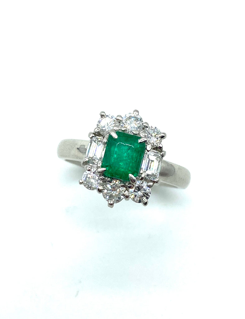 Emerald and Diamond Halo Ring - Dick's Pawn Superstore