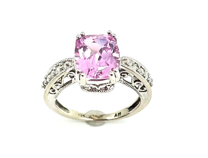 Pink Stone and Diamond Ring - Dick's Pawn Superstore