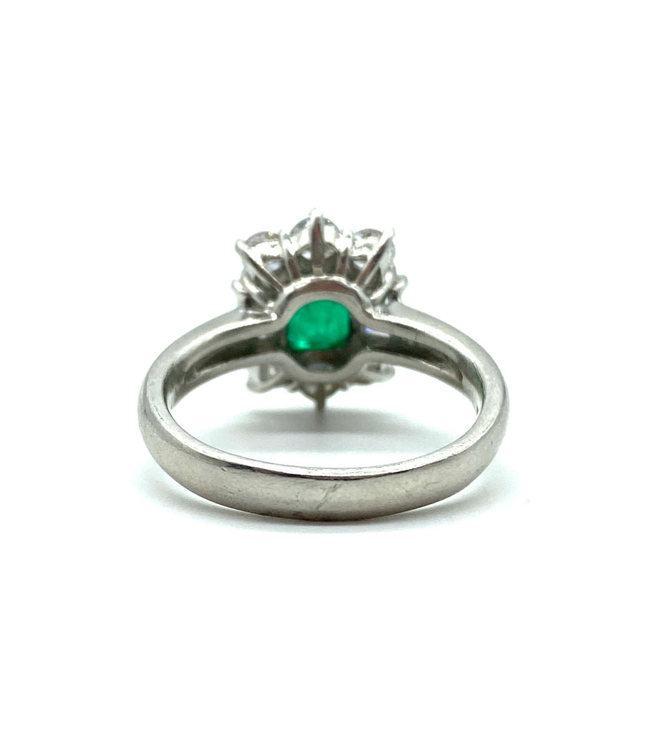 Emerald and Diamond Halo Ring - Dick's Pawn Superstore