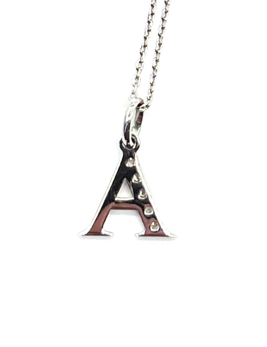 Sterling Silver Diamond Initial  “A” Necklace - Dick's Pawn Superstore