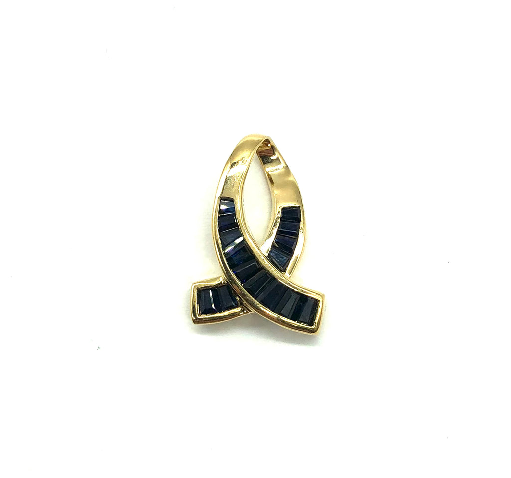 14k Gold & Sapphire Slide Pendant - Dick's Pawn Superstore