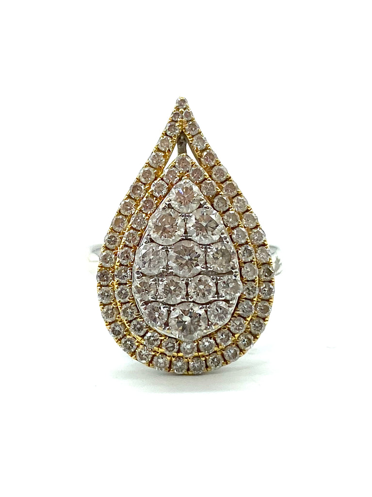 Cluster Diamond Pear Shaped Ring - Dick's Pawn Superstore