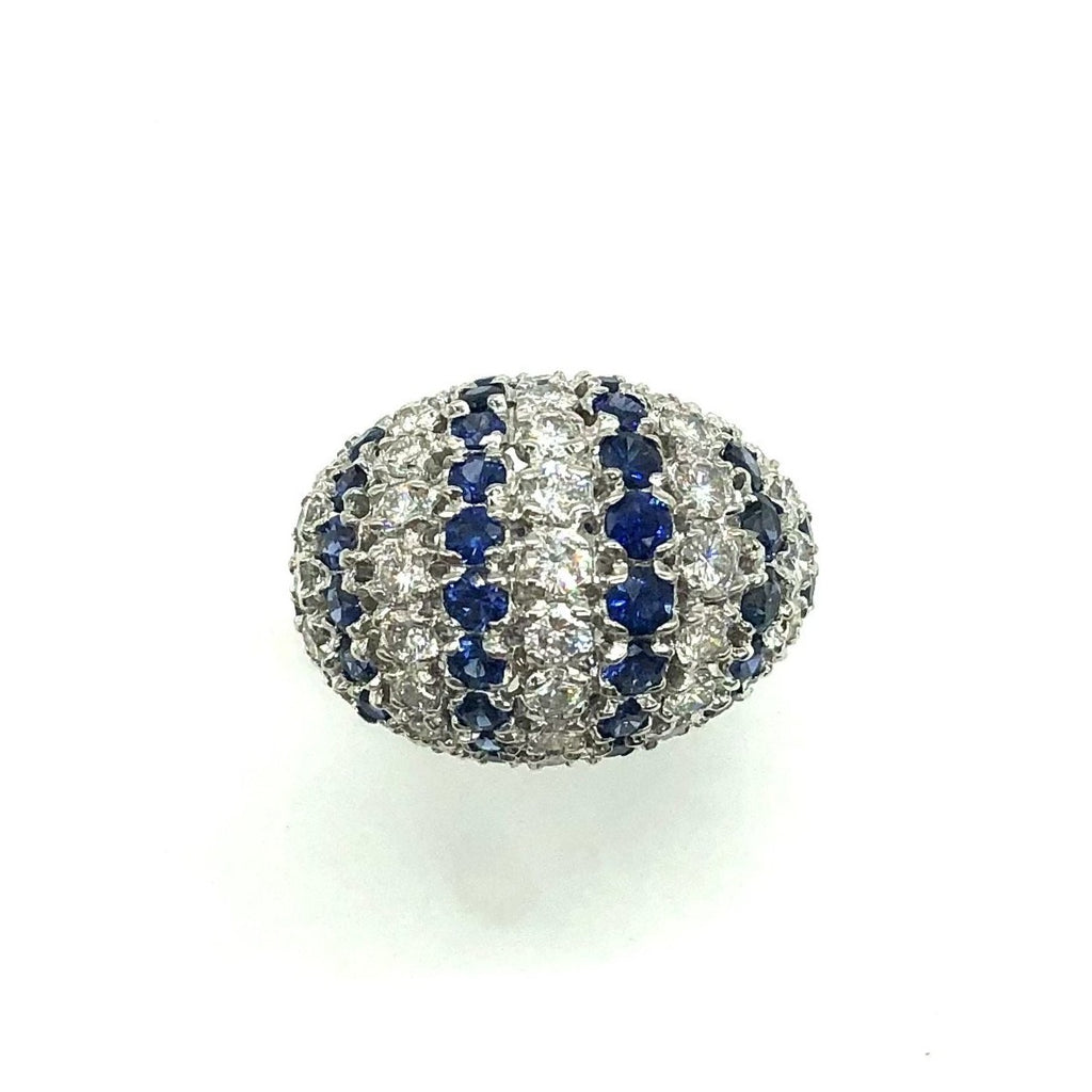 1.72 Ctw Diamond & Sapphire Dome Ring - Dick's Pawn Superstore