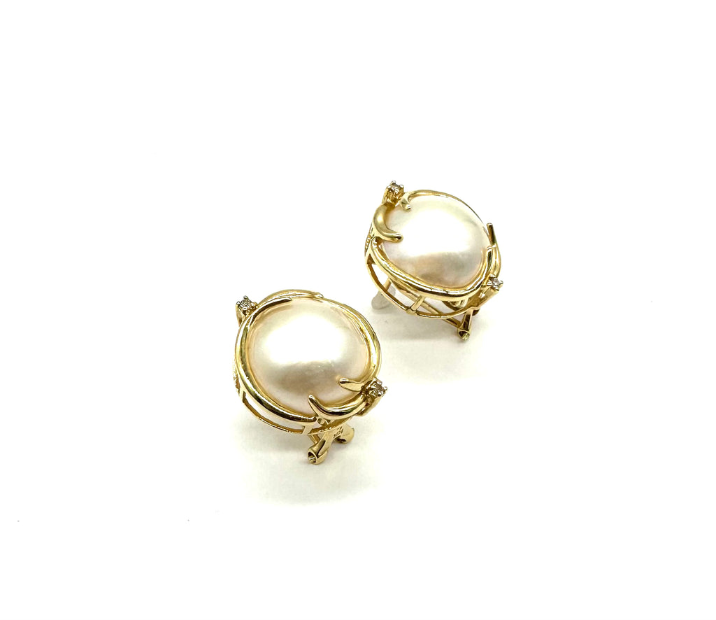 14k Mabé Pearl Earrings - Dick's Pawn Superstore