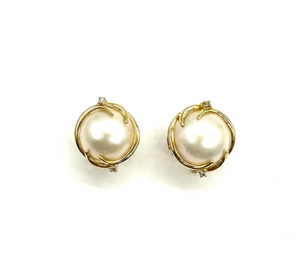 14k Mabé Pearl Earrings - Dick's Pawn Superstore