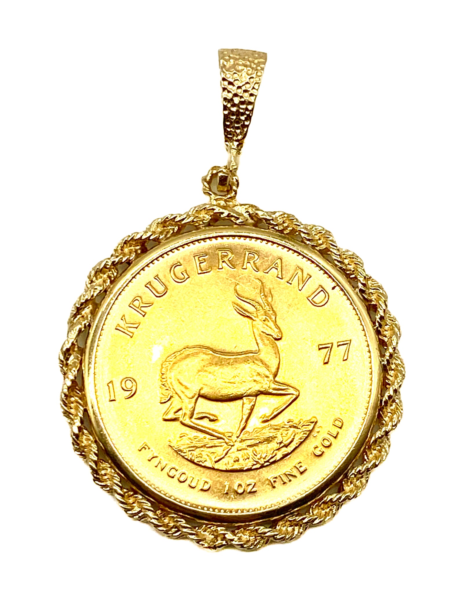 Krugerrand gold sale coin necklace