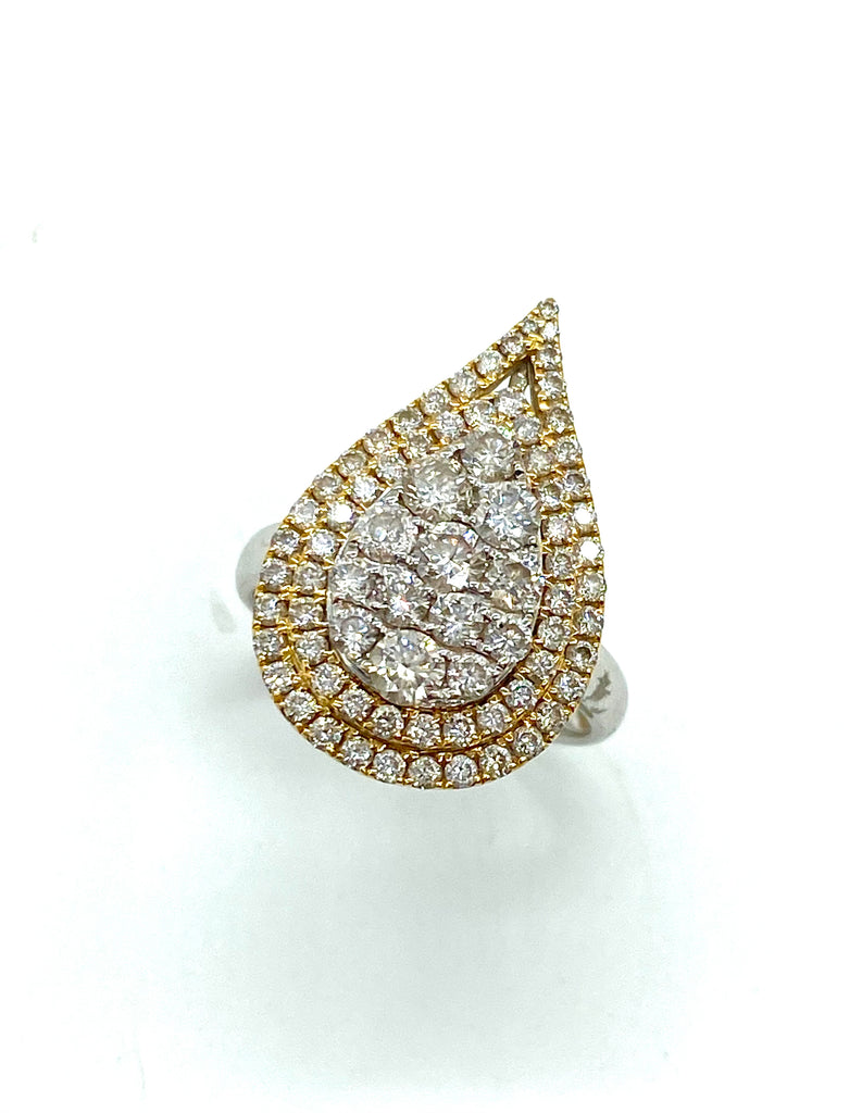 Cluster Diamond Pear Shaped Ring - Dick's Pawn Superstore